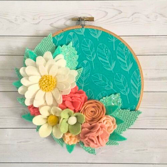 Felt Flowers on an Embroidery Hoop Workshop | Thursday 15th May 2025 | 7-9PM